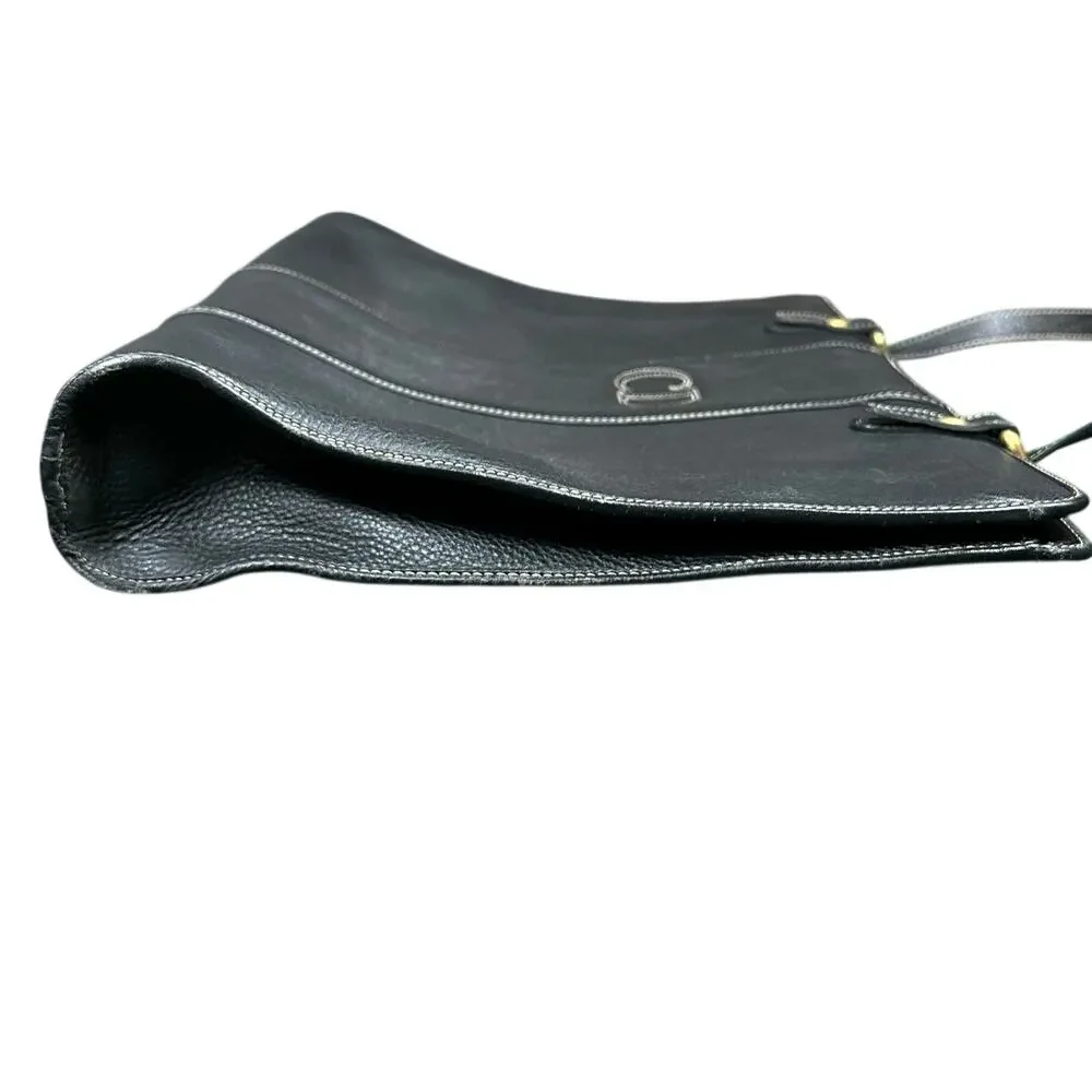 Christian Dior Vintage Black Leather Shoulder Bag - Picture 9 of 11